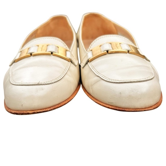 Vintage Salvatore Ferragamo Ponza Loafer 6.5 Old Money Gold Hardware Classic - Picture 7 of 16